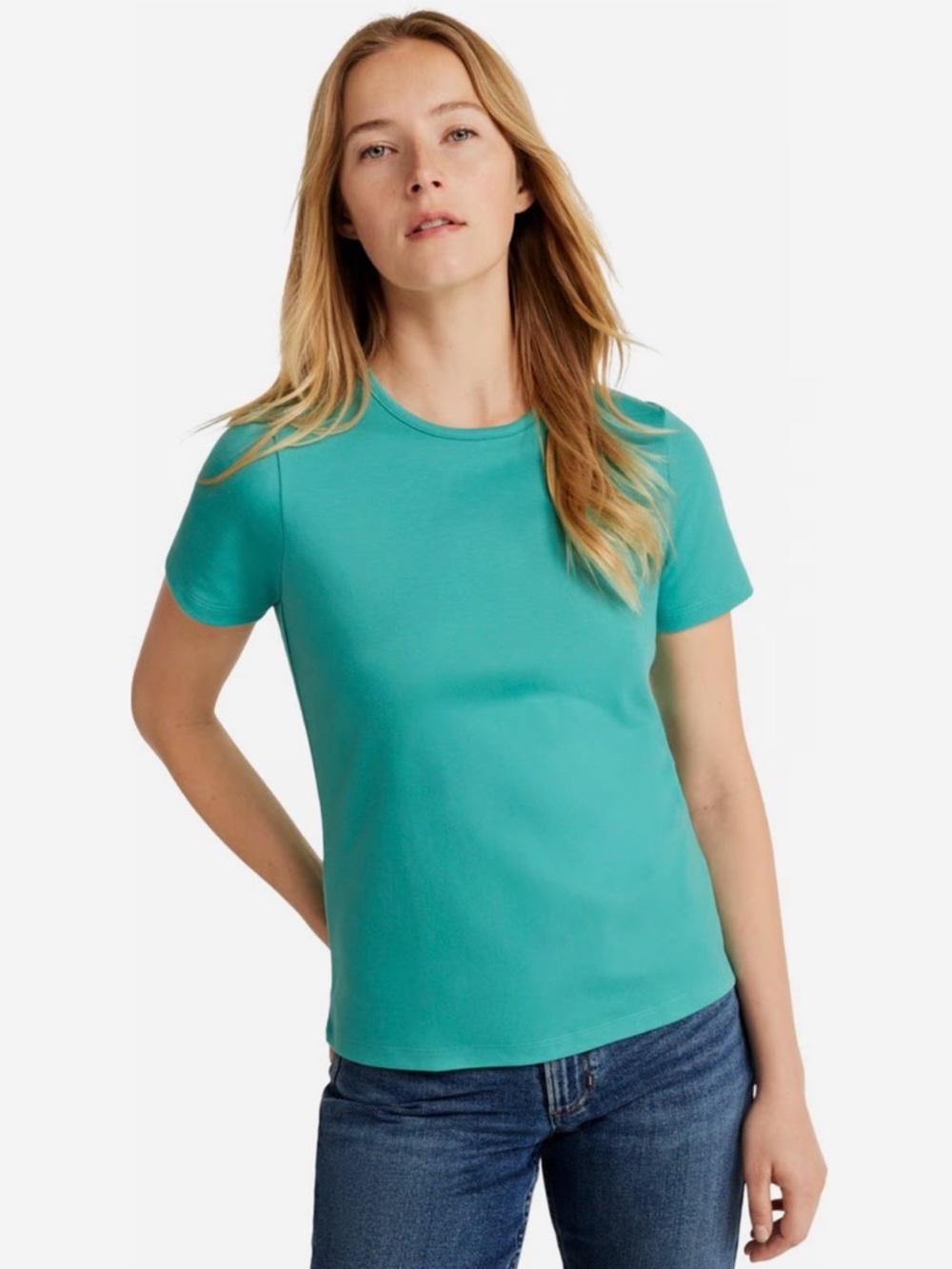 NWOT L.L. Bean Short-Sleeve Crewneck T-Shirt in Teal